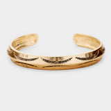 Antique Pattern Cuff Metal Bracelet