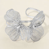 Stone Accent Metal Filigree Flower Arm Cuff Bracelet