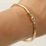 Sculptural Metal Organic Form Cuff Bracelet