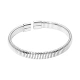 Ribbed Metal Cuff Bracelet