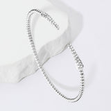 Rhinestone Embellished Detail Metal Ball Cuff Bracelet