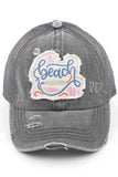 C.C DISTRESSED BEACH PLEASE PATCH PONYCAP