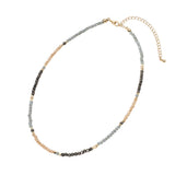 Faceted Beaded Choker Necklace
