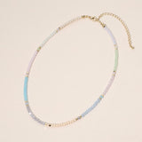 Faceted Beaded Choker Necklace