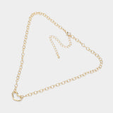 Heat Metal Pointed Chain Choker Necklace