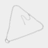 Heat Metal Pointed Chain Choker Necklace