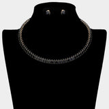 Marquise Stone Cluster Evening Choker Necklace