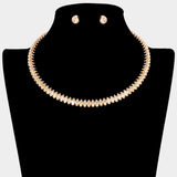 Marquise Stone Cluster Evening Choker Necklace