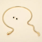 Snake Drop Choker Necklace
