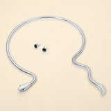 Snake Drop Choker Necklace
