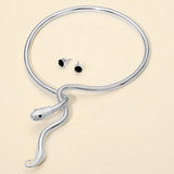 Snake Drop Choker Necklace