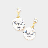Genuine Crystal Drop Earrings