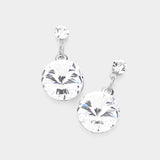 Genuine Crystal Drop Earrings