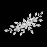 Marquise CZ Cluster Leaf Branch Hair Comb