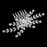 Marquise Teardrop CZ Cluster Floral Branch Hair Comb