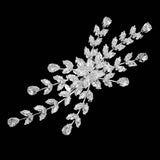Marquise Teardrop CZ Cluster Floral Branch Hair Comb