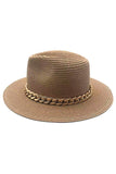 CHAIN BAND PANAMA HAT