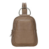 Solid Faux Leather Sling Bag