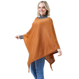 Textured Jersey Poncho Ruana Wrap