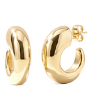 Camila Chunky Open Hoop Earrings Gold
