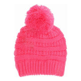 Kids Solid Pom C.C Beanies