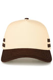 C.C Two Bold Stripes Side Two Tone Trucker Cap