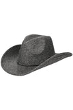 C.C Cowboy Vegan Felt Hat with Rhinestone String Trim Band