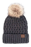 C.C Lattice Crossover Stitch Beanie