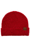C.C Solid Boucle Yarn Beanie Hat with Cuff