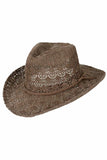 C.C Women's Horseshoe Lace Knitting Cowboy Hat