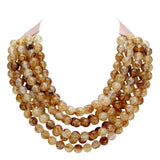 Women's Chunky Multi-Strand Beaded Statement Necklace with Magnetic Clasp