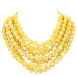 Women's Chunky Multi-Strand Beaded Statement Necklace with Magnetic Clasp