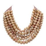 Women's Chunky Multi-Strand Beaded Statement Necklace with Magnetic Clasp