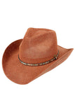 C.C Multi Colored Trim Band Knitted Cowboy Hat