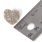 Crystal Stone Paved Heart Stud Earrings