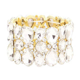 Teardrop Crystal Stretch Evening Bracelet