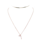 Gold Dipped CZ 'Love Me' Heart Pendant Necklace