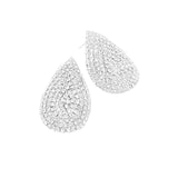 Rhinestone Pave Teardrop Evening Earrings