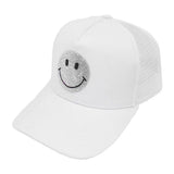 Bling Smile Accented Mesh Back Baseball Cap