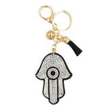 Bling Evil Eye Tassel Bag Charm