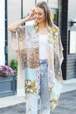 Floral Mixed Pattern Summer Kimono Cover Up