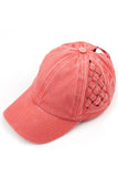 C.C WEAVON BASKET CRISS-CROSS PONYCAP