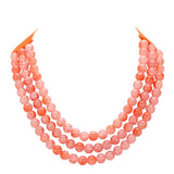 Chunky Acrylic Ball Beaded Triple Layered Faux Leather Magnetic Necklace