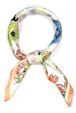Floral Outline Painting Print Bandana Summer Scarf