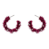Christmas Tinsel Hoop Earrings