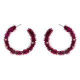 Christmas Tinsel Hoop Earrings