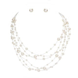 Galactic Pearl Collar Necklace