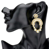 Pearl Metal Ball Cluster Abstract Dangle Earrings