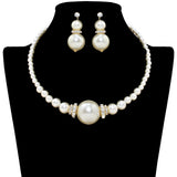 Pearl Necklace Earring Set