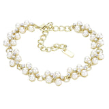 Pearl Rhinestone Evening Bracelet